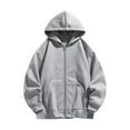 thumbnail image 1 of Aloohaidyvio Mens Jackets Men's Full Zip Fleece Hoodie Zippered Color Block Hooded Slim Fit Long Sleeve Lightweight Sweatshirt, 1 of 5