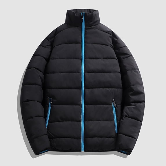 Aloohaidyvio Mens Jackets Men's Puffer Jacket Packable Lightweight Puffy Jackets with Zippered Pockets Down Alternative Winter Coat