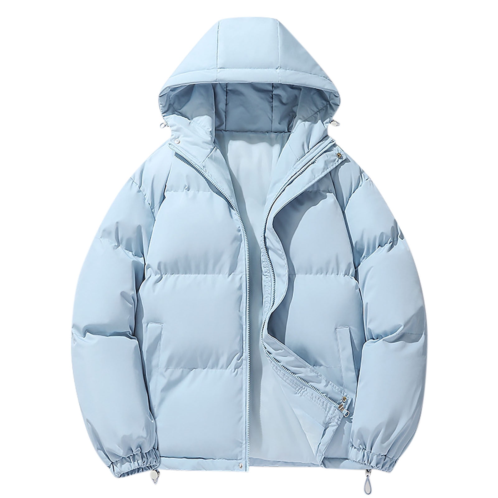 Men's Winter Zip up Hooded Puffer jacket Quilted down coat jacket main image 1