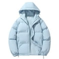 thumbnail image 1 of Aloohaidyvio Mens Jackets Men's Winter Puffer Jacket Quilted Thicken Down Coat Insulated and Water Repellent Jacket with Hood, 1 of 5
