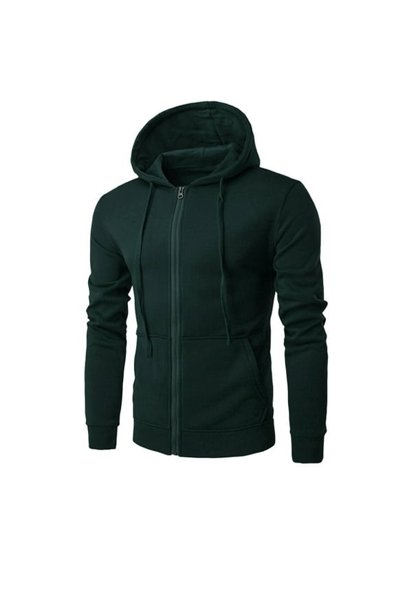 Mens Jackets Clearance Mens Zip up Hoodie Antistatic Fabric Hooded Sweatshirt with Pockets Athletic Fleece Hoodies for Men