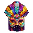 thumbnail image 1 of Aloohaidyvio Mens Mardi Gras Clothing Mens Hawaiian Shirts Short Sleeve Button Up Beach Shirts 2025 Mardi Gras Shirts Clearance, 1 of 5