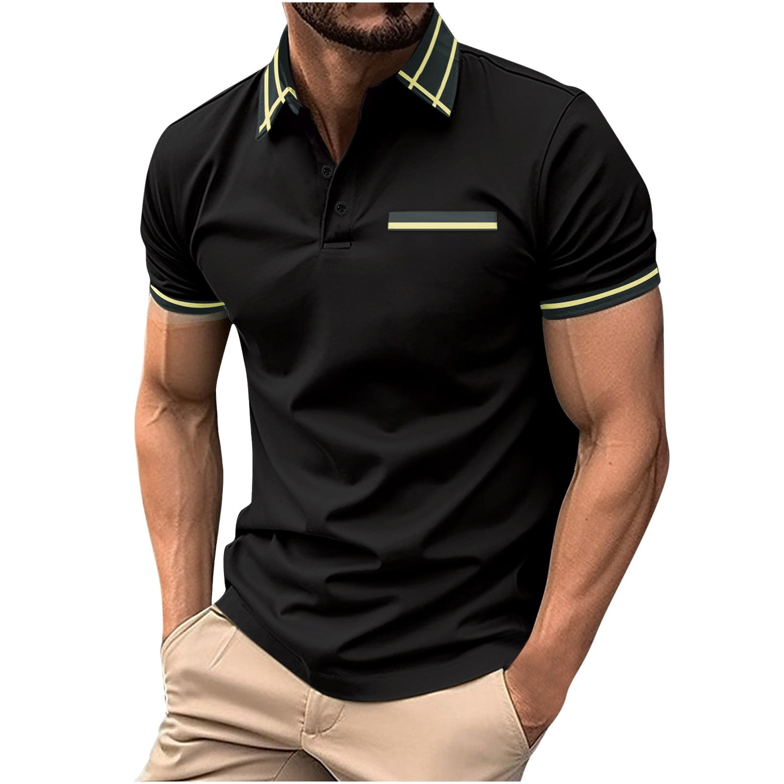 Aloohaidyvio Mens Polo Shirts Clearance,Spring Summer Mens Golf Sports