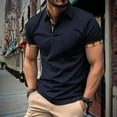 thumbnail image 1 of Aloohaidyvio Mens Short Sleeve Solid Stretch Cotton Pique Polo Shirt,Polo Shirts for Men Clearance, 1 of 6