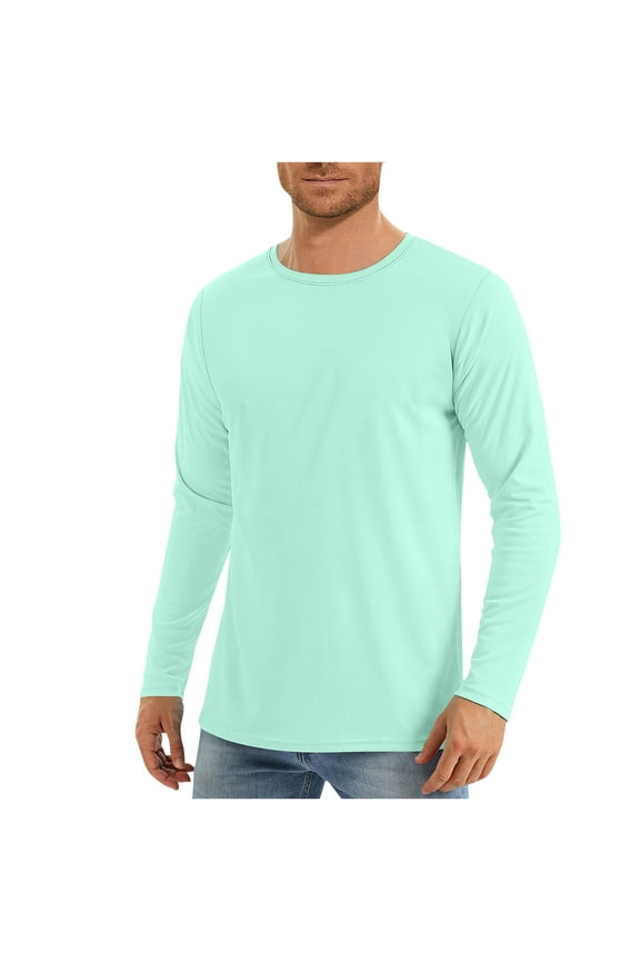 Clearance George Mens UPF 50+ UV Sun Protection Shirts Outdoor Long Sleeve SPF Rash Guard for Fishing Hiking Swimming Running