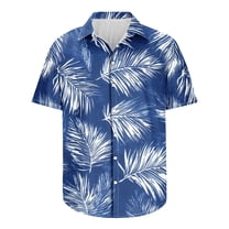 Aloohaidyvio Hawaiian Shirt for Men 2025 Short Sleeve Button Down Shirt Men Casual Summer Tropical Beach Shirts