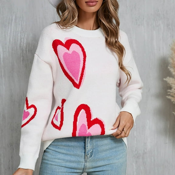 Aloohaidyvio Sweaters for Women No Boundaries Cute Kawaii Casual Crewneck Long Sleeve Knitted Pullover Sweaters