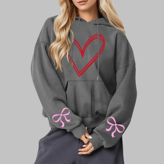 Aloohaidyvio Hoodies for Women Cute Loose Hoodie Basic Soft Fall Winter Sweatshirts Tops,Dark Gray S