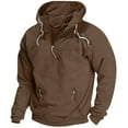 thumbnail image 1 of Aloohaidyvio Men Casual Fashion Half Zipper Pocket Pullover Long Sleeve Tops Sweatshirt, 1 of 5