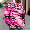 thumbnail image 1 of Aloohaidyvio No Boundaries Men's Camouflage Pullover Hoodie Blend Fleece Long Sleeve Contrast Color Sweatshirt with Kanga Pocket, 1 of 5