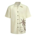 thumbnail image 1 of Aloohaidyvio Men's Vintage Hawaiian Shirt 2025 Short Sleeves Coconut Printed Button Down Summer Beach Casual Shirts, 1 of 4