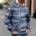 thumbnail image 1 of Aloohaidyvio Mens Athletic Hoodies Camouflage Sweatshirt Solid Muscle Fit Drawstring Pullover Sweatshirts with Kanga Pockets, 1 of 5