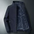 thumbnail image 1 of Aloohaidyvio Jackets for Men Mens Casual Loose Plush Thick Stand Collar Coat Long Sleeve Zipper Pocket Solid Coat, 1 of 6