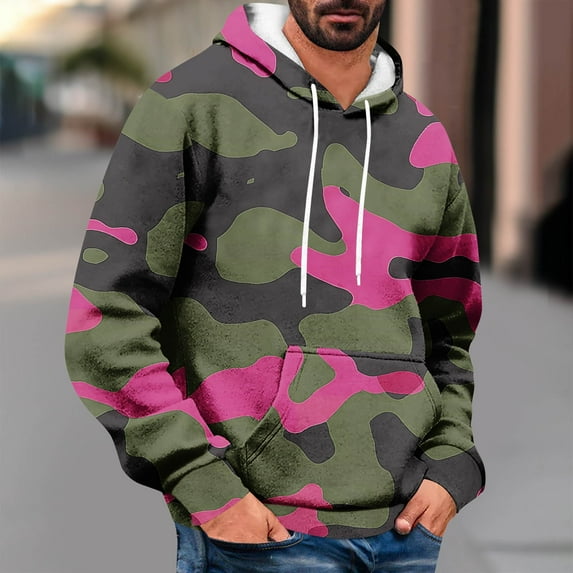 Aloohaidyvio No Boundaries Mens Pullover Oversized Hoodie Camouflage Heavyweight Hoodie Men Athletic Vintage Sweatshirt Streetwear