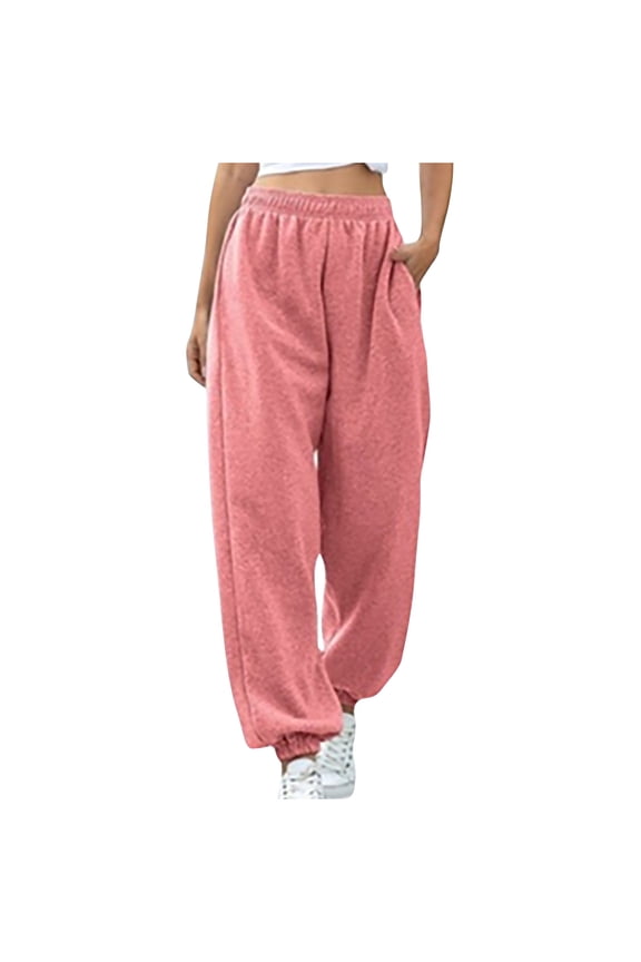 Pants for Women Sweatpants for Women Plus Size Stretch Cotton Blend Jogger Pants with Pockets Size 2XL