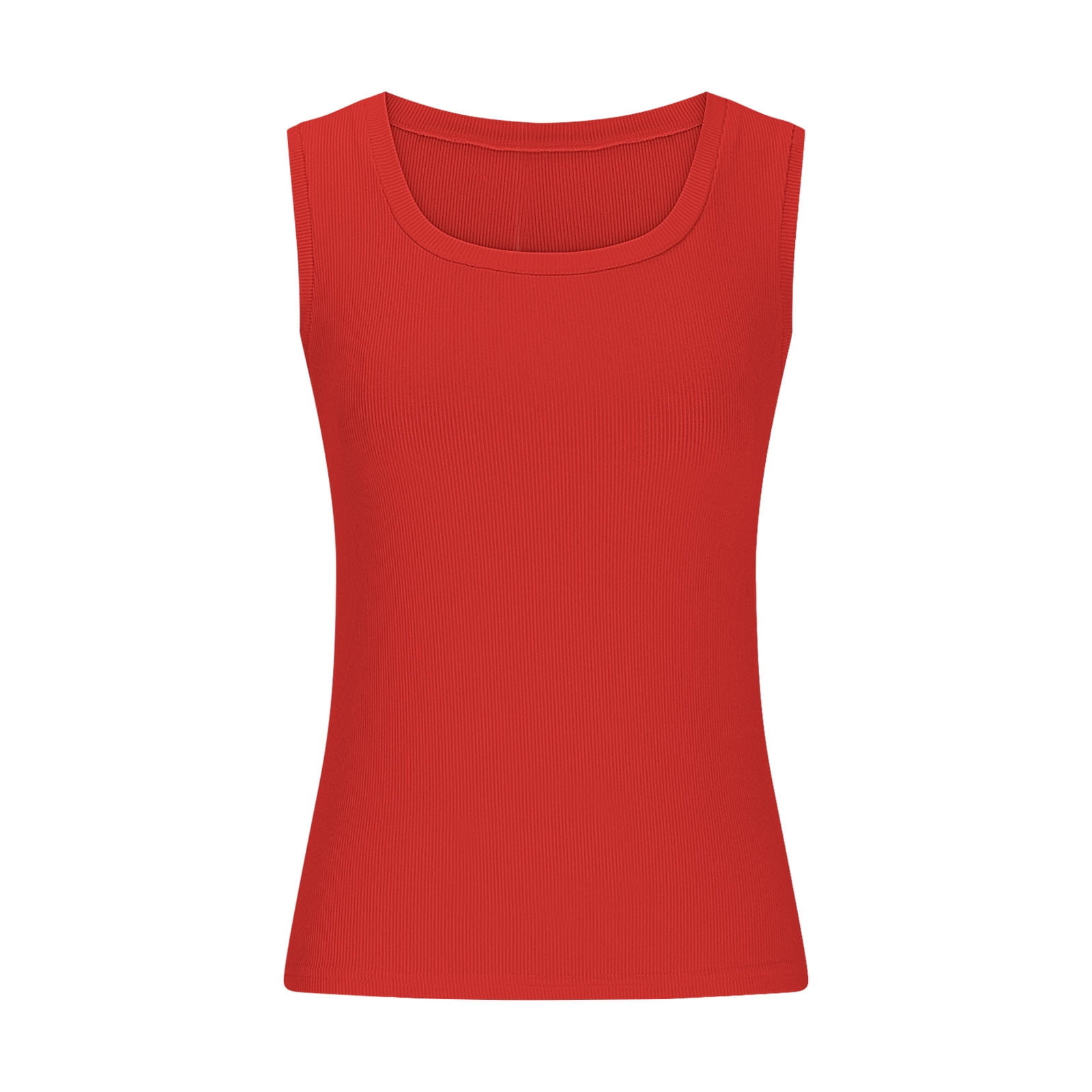 Aloohaidyvio Ribbed Tank Tops for Womens Sleeveless Crew Neck Fitted ...