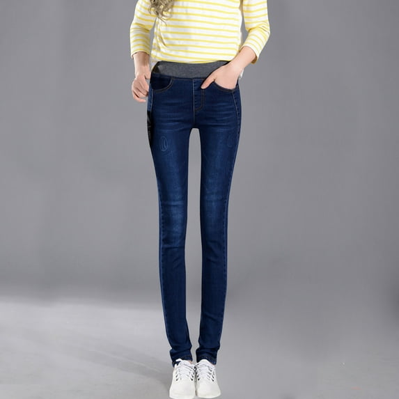 Aloohaidyvio Skinny Jeans for Women High Waist Stretchy Classic High Rise Slimming Jeggings Denim Trousers Pants