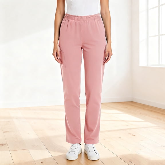 Aloohaidyvio Summer Pants Women High Waist Dress Work Pants with Pockets Straight Leg Business Casual Trousers