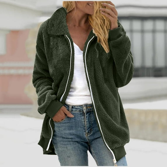 Aloohaidyvio Jackets Winter Coats for Women Fuzzy Fleece Jacket Hooded Color Block Patchwork Cardigan Coats Outerwear with Pockets