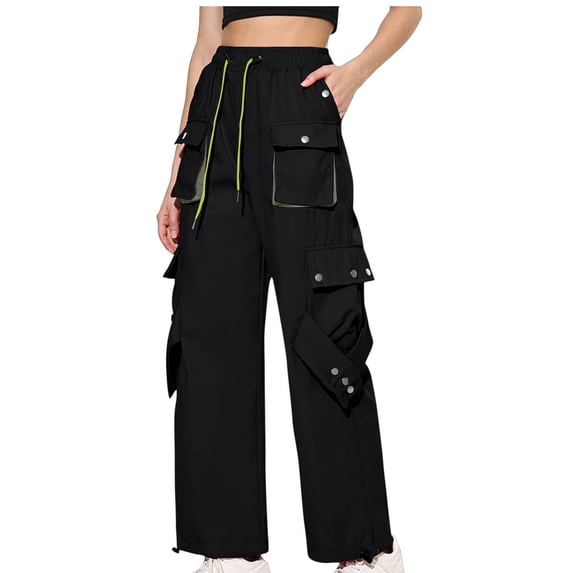Aloohaidyvio High Waisted Cargo Pants for Women Trendy Casual Baggy Joggers Pants with Pockets