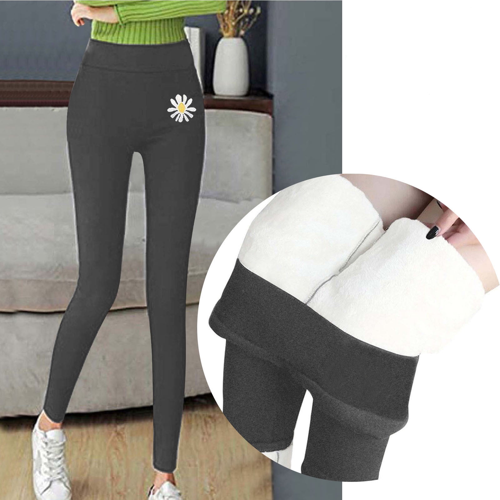 High Waist Butt Lifting Lightweight Fleece Lined Leggings