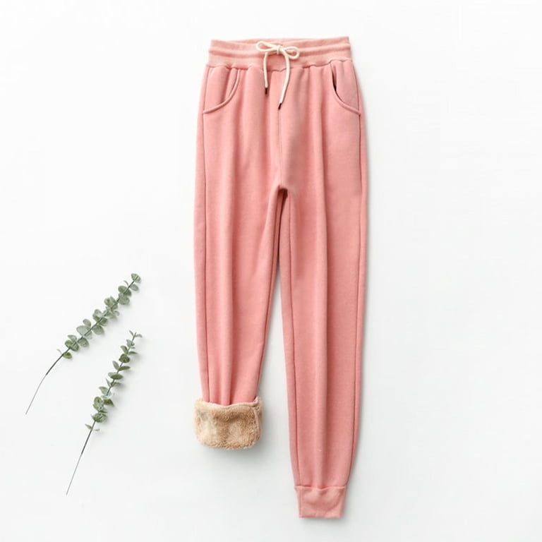 Women's Winter Fleece Pants - Sherpa Lined Joggers With Pockets 3 thumbnail image