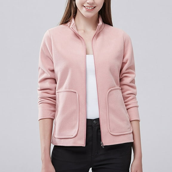 Aloohaidyvio Jackets No Boundaries Women's Reversible Sherpa Fleece Jacket Zip Up Winter Fall Coat Warm Outwear with Pockets