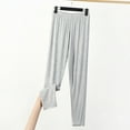 thumbnail image 1 of Aloohaidyvio Women's Solid Color Thin Large Size Leggings High Waist Trousers, 1 of 3
