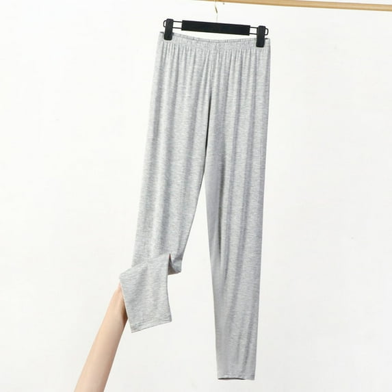 Aloohaidyvio Women's Solid Color Thin Large Size Leggings High Waist Trousers