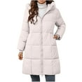 thumbnail image 1 of Aloohaidyvio Women's Winter Coat Heavyweight Full Length Fleece Lined Maxi Puffer Long Coat, 1 of 4
