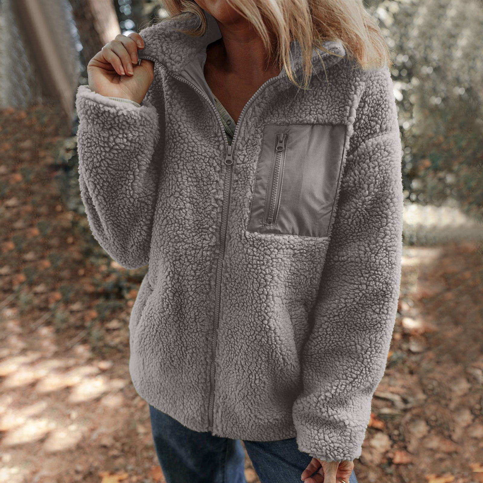 Aloohaidyvio No Boundaries Women's Zip Up Sherpa Fleece Aloohaidyvio No Boundaries Women's Zip Up Sherpa Fleece