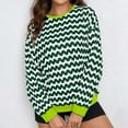 thumbnail image 1 of Aloohaidyvio Womens Striped Sweatshirt Crewneck Casual Long Sleeve Pullover Tops, 1 of 8