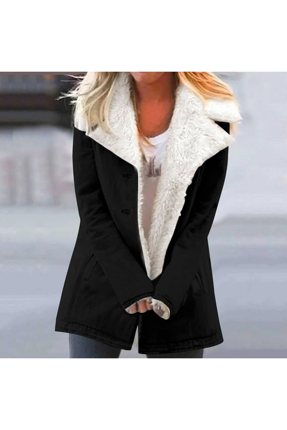 Womens Winter Warm Jean Jacket Stand Collar Wool Liner Sherpa Denim Coats Thicker Outerwear with Pockets