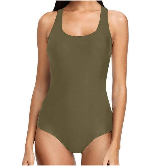 Aloohaidyvio One Piece Swimsuits for Women Boyleg Sports Swimwear Tummy Control Athletic Bathing Suits Training M