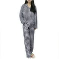thumbnail image 1 of Aloohaidyvio Pajama Sets for Women,Lapel Button down Print Nightwear Long Sleeve Pajamas Suit Soft Sleepwear with Pockets Sizes L, 1 of 4
