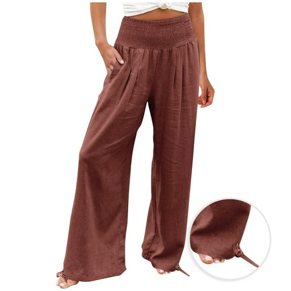 Aloohaidyvio Pants Juniors,Womens Loose Wide Leg Pants High Waist Straight Pants Casual Pants