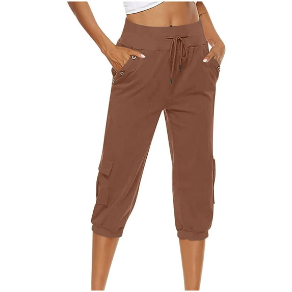 Aloohaidyvio Pants Plus Size,Womens Casual Elastic Loose Pants Straight Wide Leg Trousers with Pocket