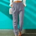 thumbnail image 1 of Aloohaidyvio Pants Women,Fashion Women Summer Casual Loose Pocket Solid Trousers Pants, 1 of 6