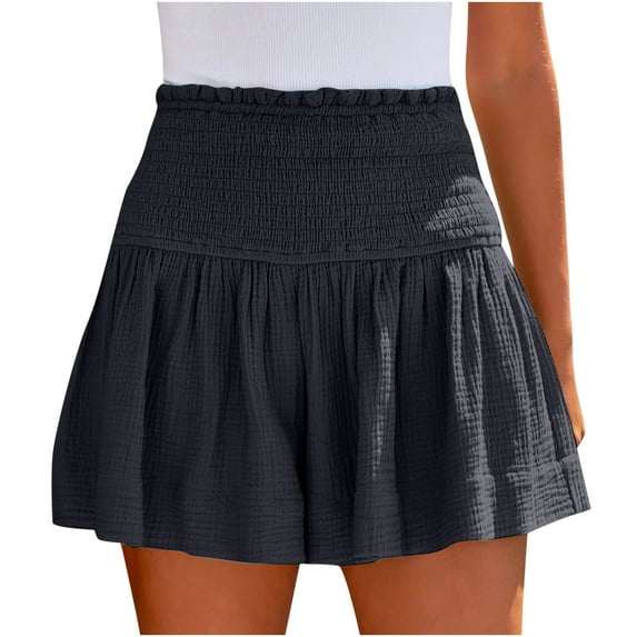 Aloohaidyvio Pants Women,Women'S Solid Color Casual Summer High Waist Shorts