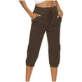 thumbnail image 1 of Aloohaidyvio Pants,Womens Casual Elastic Loose Pants Straight Wide Leg Trousers with Pocket, 1 of 6