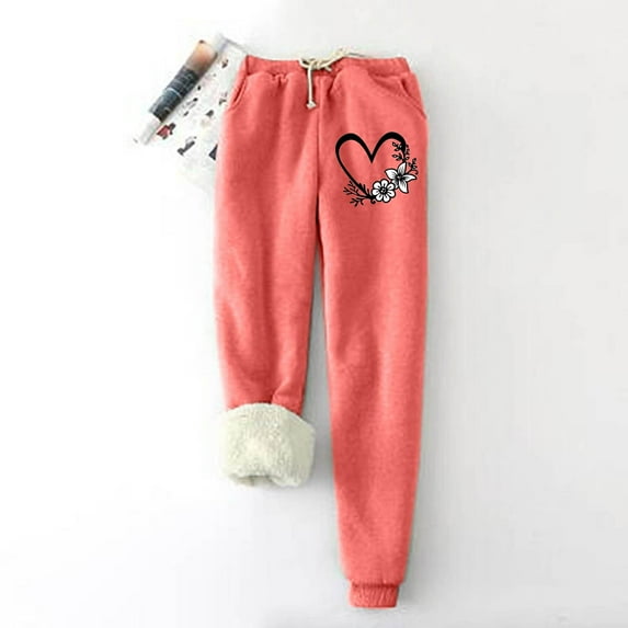 Aloohaidyvio Pants with Pockets,Women Christmas Long Pants Casual High Waist Keep Warm Full Length Pants Ladies Fashion Leggings