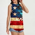 thumbnail image 1 of Aloohaidyvio Patriotic Tank Tops for Women Vintage Stars Stripes Graphic Print Memorial Day T Shirt, 1 of 6