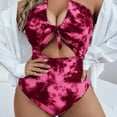 thumbnail image 1 of Aloohaidyvio Plus Size Modest Swimsuits,Plus Swimsuit One Piece Bathing Suits for Women Slimming Tie Dye Swimwear L-4XL, 1 of 6