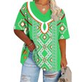 thumbnail image 1 of Aloohaidyvio Plus Size Shirts for Women,Women's Soft Vintage Flower T Shirts Summer Short Sleeve V Neck Casual Soft Tops 2024 Trendy Loose Basic Tee Blouse, 1 of 4
