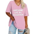thumbnail image 1 of Aloohaidyvio Plus Size Shirts for Women,Women's Trendy Funny Print T Shirts Summer Soft Basic Tees Short Sleeve V Neck Tunic Tops Loose Dressy Blouse, 1 of 4