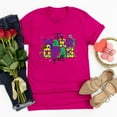 thumbnail image 1 of Aloohaidyvio Mardi Gras Masks and Beads,Womens Mardi Gras Shirts Crewneck Printed Short Sleeve Loose T-shirt, Clothing, 1 of 4