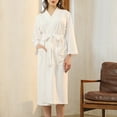 thumbnail image 1 of Aloohaidyvio Plush Robes for Women,Waffle Knit Robe for Women Full Length Comfort Lounge Homewear Soft Warm Long Sleeve Bathrobe, 1 of 3