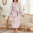 thumbnail image 1 of Aloohaidyvio Plush Robes for Women,Womens Bathrobe Ladies Fleece Plush Warm Long Robes Fleece Nightgown Sleepwear, 1 of 6