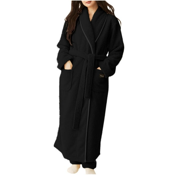 Aloohaidyvio Plush Robes for Women,Womens Soft Robe Fluffy Warm Fleece Sherpa Shaggy Bathrobe