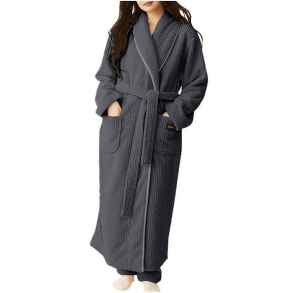 Aloohaidyvio Plush Robes for Women,Womens Soft Robe Fluffy Warm Fleece Sherpa Shaggy Bathrobe